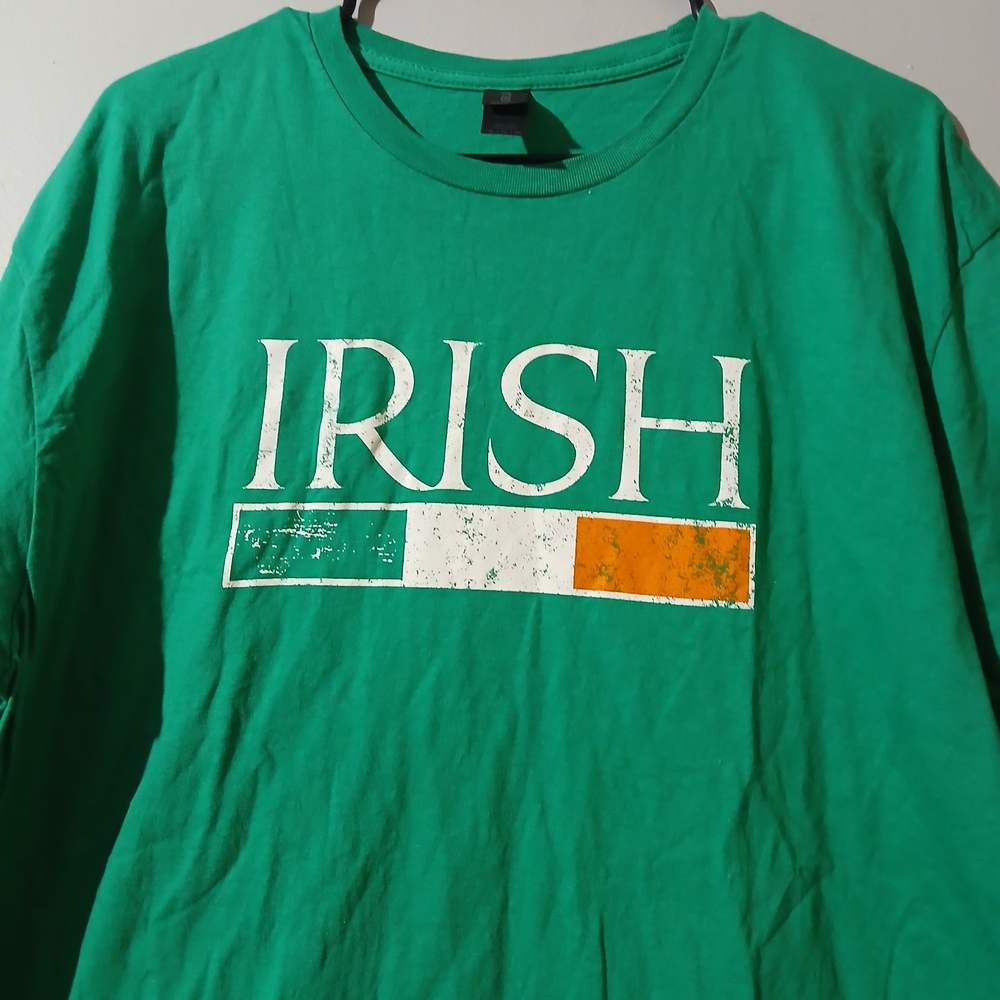 Gildan Green Irish Short Sleeve Tee Men's XLT - Picture 2 of 4